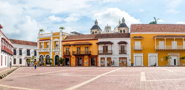 Cartagena Indias Agosto 2022 Colorida Calle Del Casco Antiguo Cartagena —  Fotos de Stock