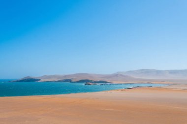 Paracas Ulusal Parkı 'nın muhteşem manzarası, Peru