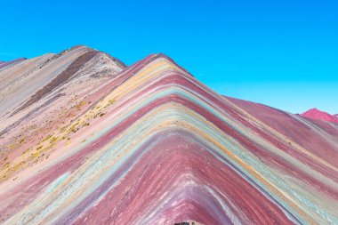 Vinicunca Dağı ve Vadisi 'nin muhteşem manzarası, Peru