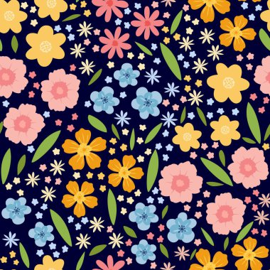 Basit çiçekli renksiz desen