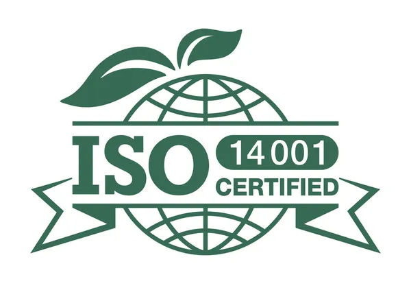 ISO 14001-sertifisert standard isolert stempel – stockvektor