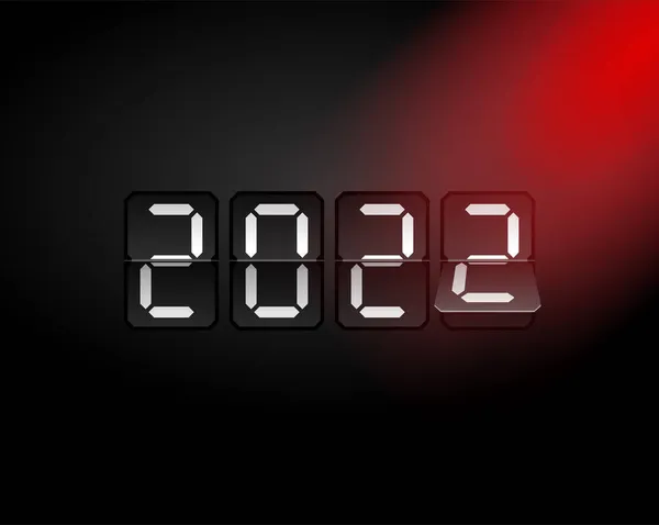 New Year 2022 on flip counter scoreboard — Stock Vector