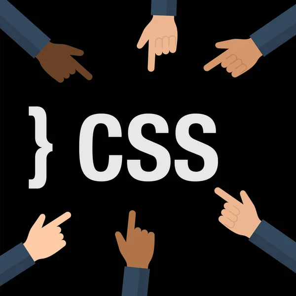 Rozwój CSS, koncepcja programowania — Wektor stockowy