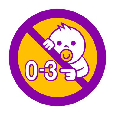 3 yaşından küçük çocuklar için değil. Rozet yasak.