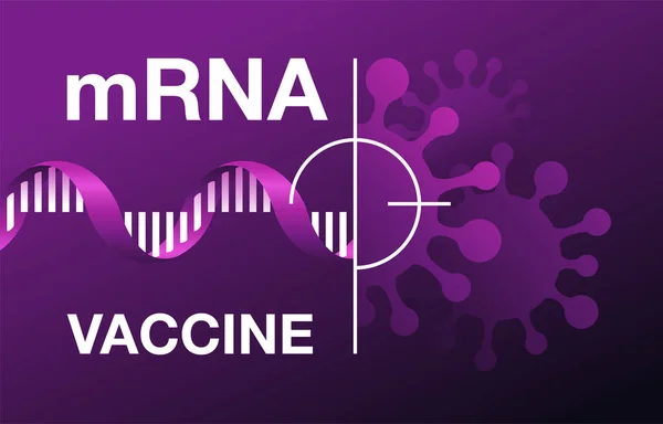 MRNA -新規のコロナウイルスに対するワクチン2019-nCoV — ストックベクタ