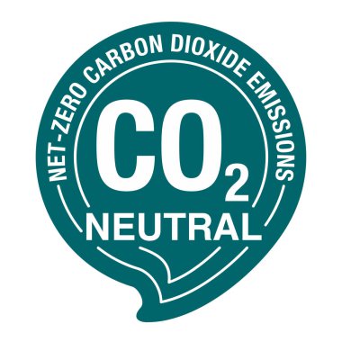 CO2 nötr - net sıfır karbon ayak izi rozeti
