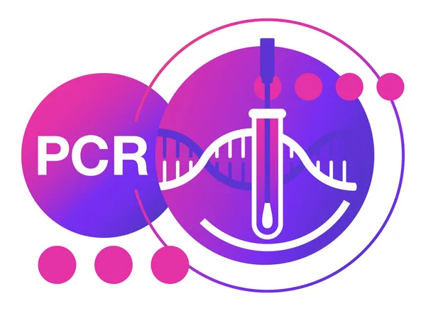 Badanie PCR na obecność przeciwciał COVID-19 — Wektor stockowy