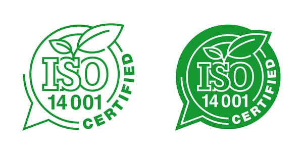 NS-EN ISO 14001-sertifisert flatlakk – stockvektor