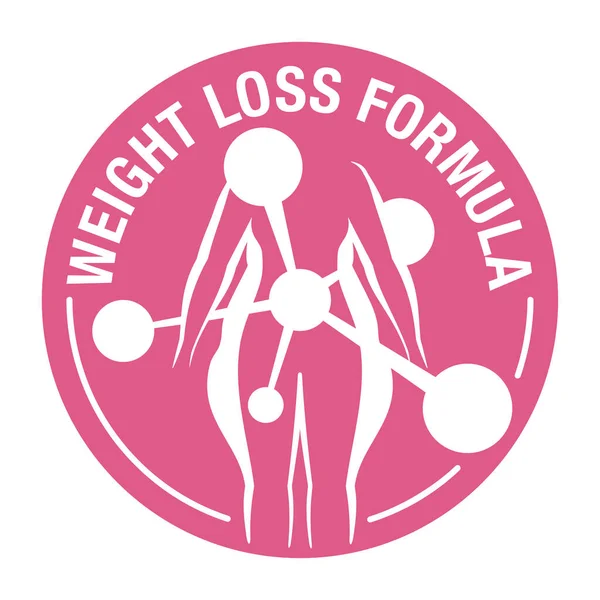 Weight loss formula pictogram — Stock Vector