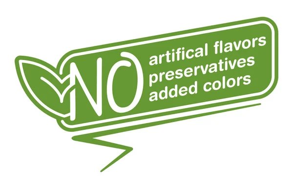 No artificial flavors, preservatives, added colors — Stock vektor