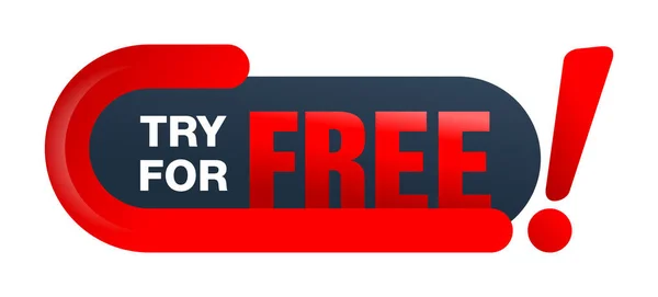 Try for free red badge for special offers — Vetor de Stock