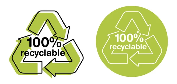100 percents Recyclable stamp - biodegradable — Stock Illustration 100 percents Recyclable stamp - biodegradable Stock Illustration