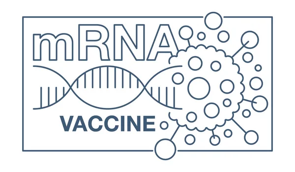 MRNAワクチン、細い線で2019-nCoVに対する — ストックベクタ