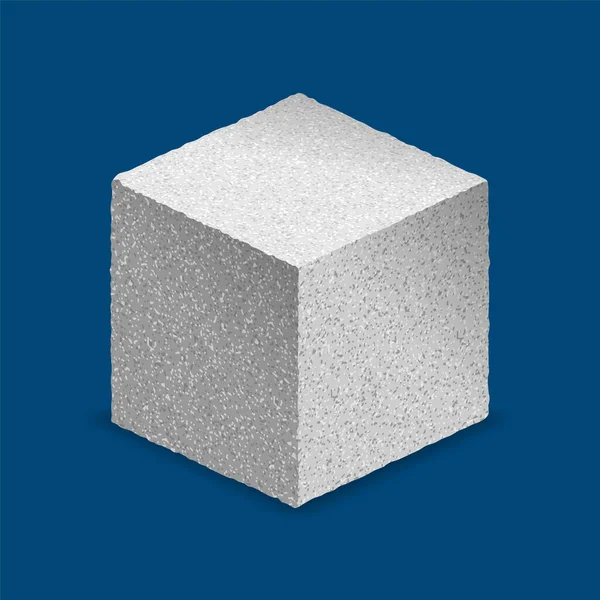Cubo Azúcar Isométrico Sobre Fondo Azul Ilustración Vectorial — Archivo Imágenes Vectoriales