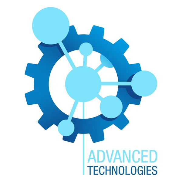 Szablon Logo Zaawansowanych Technologii Inżynieria Przemysł Produkcja Produkcja Kreatywnej Futurystycznej — Wektor stockowy