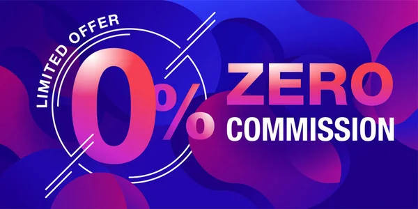Άτοκο Banner Zero Commission Special Offer Layout Template Αφηρημένα Στοιχεία — Διανυσματικό Αρχείο