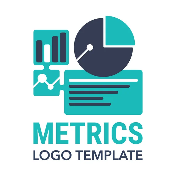 Metrics Logo Template Business Chart Data Analytics Creative Icon Vector — Stockvector