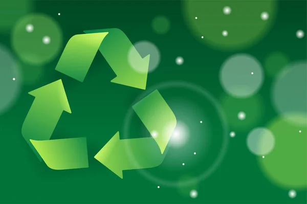 Recycling Sustainability Eco Environment Protection Vector Illustration — Stock vektor