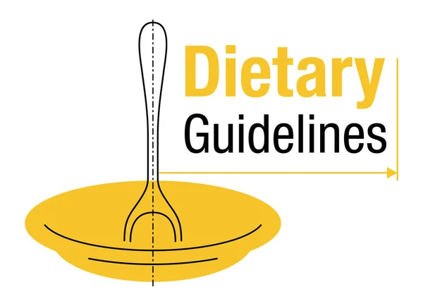 Dietary Guidelines Advices What Eat Drink Meet Nutrient Needs Promote — Vector de stock
