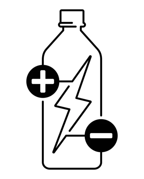 Electrolyte Icône Eau Pour Boissons Minérales Autres Boissons Ions Électriques — Image vectorielle