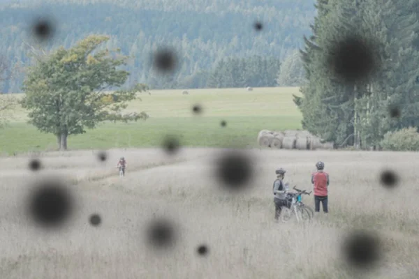 Diabetická Retinopatie Diabetické Oko Zorném Poli Vznášejí Skvrny Rozmazané Vidění — Stock fotografie