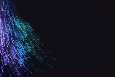Abstract blurred gradient neon  light on the black background