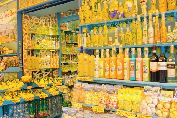 Amalfi Coast Campania South Italy 2022 Typical Lemon Products Souvenir — Stock fotografie