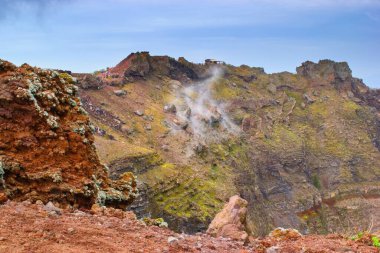 Crater of Mount Vesuvius, Naples, Italy - hiking trail view