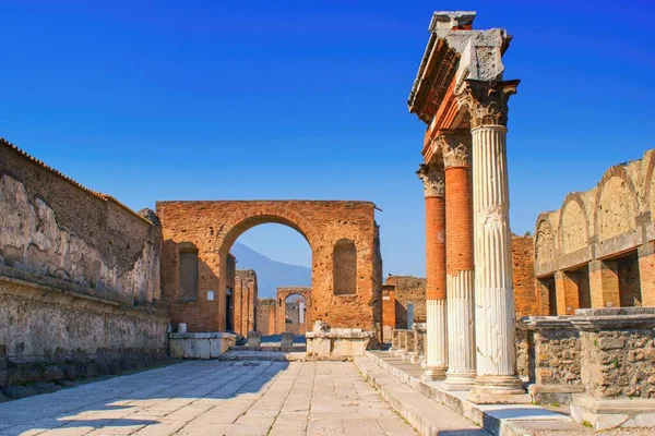 Pompeje Kampania Neapol Włochy Ruiny Starożytnego Miasta Zakopanego Pod Popiołem — Zdjęcie stockowe