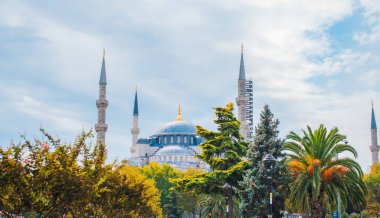 İstanbul şehir manzarası, Türkiye 'de tatil kavramı. Yolculuk için yeni yerler. Yolculuk için fikirler