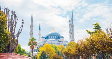 İstanbul şehir manzarası, Türkiye 'de tatil kavramı. Yolculuk için yeni yerler. Yolculuk için fikirler