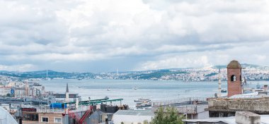 İstanbul şehir manzarası, Türkiye 'de tatil kavramı. Yolculuk için yeni yerler. Yolculuk için fikirler