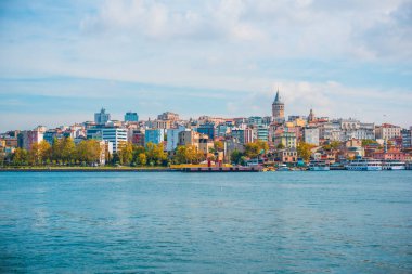 İstanbul şehir manzarası, Türkiye 'de tatil kavramı. Yolculuk için yeni yerler. Yolculuk için fikirler