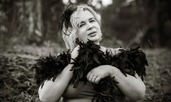 Bonito Retrato Dama Regordeta Estilo Vida Mujer Elegante Mujer Gordita —  Fotos de Stock