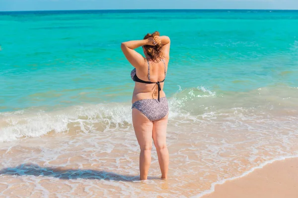 Size Lady Meditation Urlaub Urlaub Und Das Leben Genießen Konzept — Stockfoto