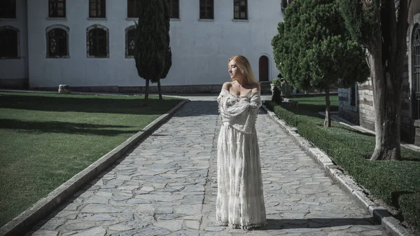 Femme Turque Dans Palais Topkapi Style Arabe Oriental Vacances Istanbul — Photo