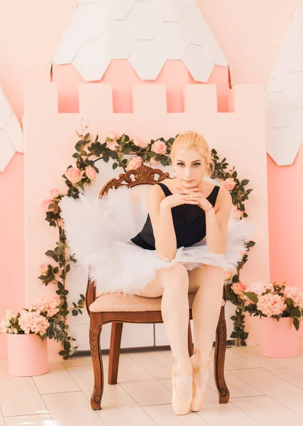 Ung Ballerina Balett Kostym Dans Känsla Andedräkt Livet Och Frihet — Stockfoto