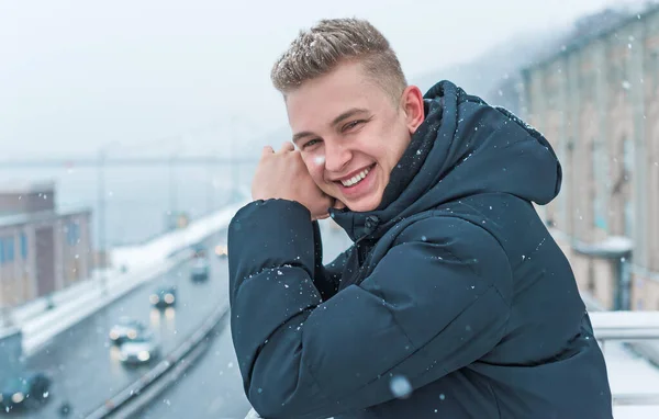 Smiling Young Handsome Student Blonde Guy Lifestyle Teen Life Portrait — Stockfoto