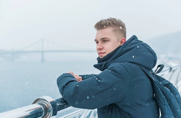 Portrait Young Blonde Guy Nordic Appearance Lifestyle Young People Handsome — Stock fotografie