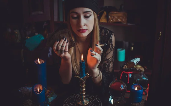 Begrip Van Fortuin Vertellen Voorspellingen Van Het Lot Magie Wicca — Stockfoto