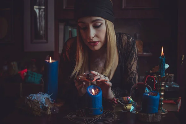 Begreppet Tur Berätta Och Förutsägelser Öde Magi Och Wicca Element — Stockfoto