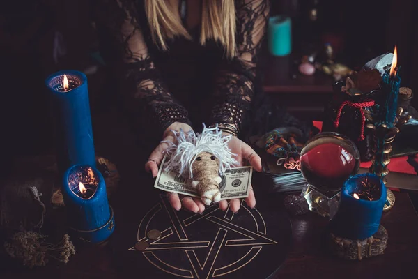 Ritual Und Zauber Zur Gewinnung Von Geld Heidnische Magie Und — Stockfoto