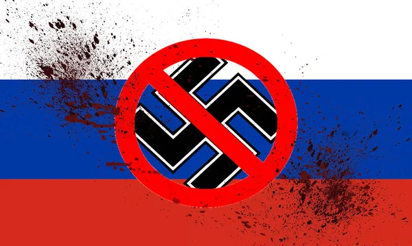War Russia flag, Aggressor, concept of peace and war, Stop war