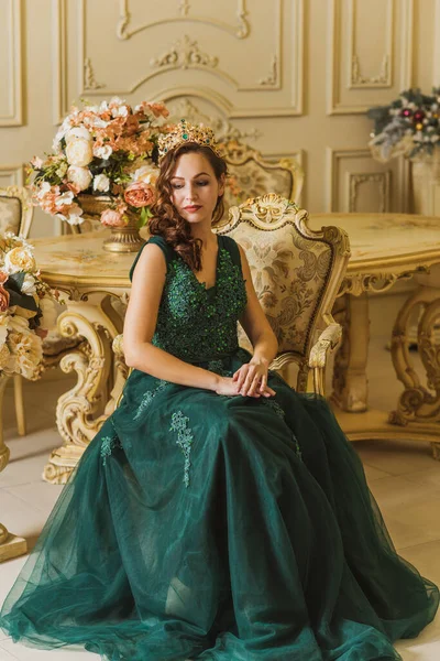 Kvällsklänningar Koncept Elegant Fancy Stil Kvinnan Aftonklänning Kläder För Damer — Stockfoto