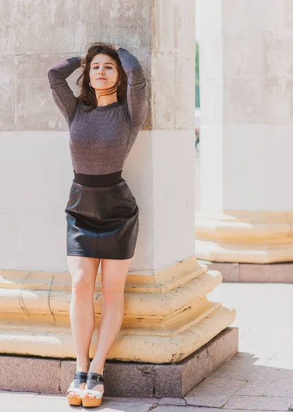 Vrouw Lurex Combidress Bodysuit Concept Van Modieuze Kleding — Stockfoto
