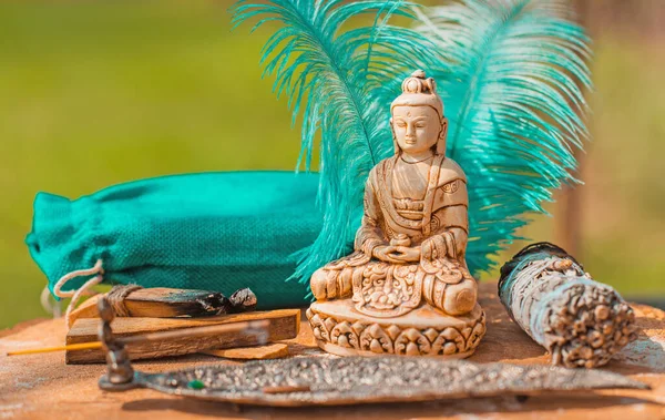 Ćwiczę Medytację Domu Reiki Równowaga Duchowa Czyszczenie Czakr Koncepcja Relaksu — Zdjęcie stockowe