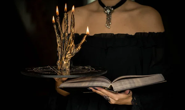 Concetto Esoterismo Incantesimo Previsione Futura Paganesimo Potere Della Wicca Rito — Foto Stock