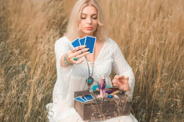 Concept of energy healing and white magic, reiki session, universe power
