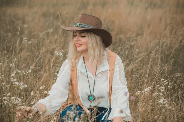 Woman Size American Country Style Black Boho Jacket Fringe Shirt — Stockfoto