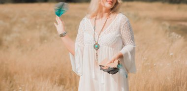 Concept of divination, predictions, energy and other magical scene at nature